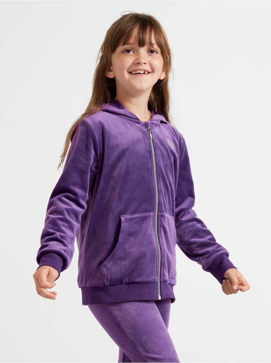 Purple velour hoodie hotsell