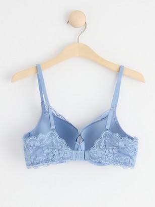 Buy Bralux Bela T-shirt Bra White-Melange Blue (Pack of 2) online