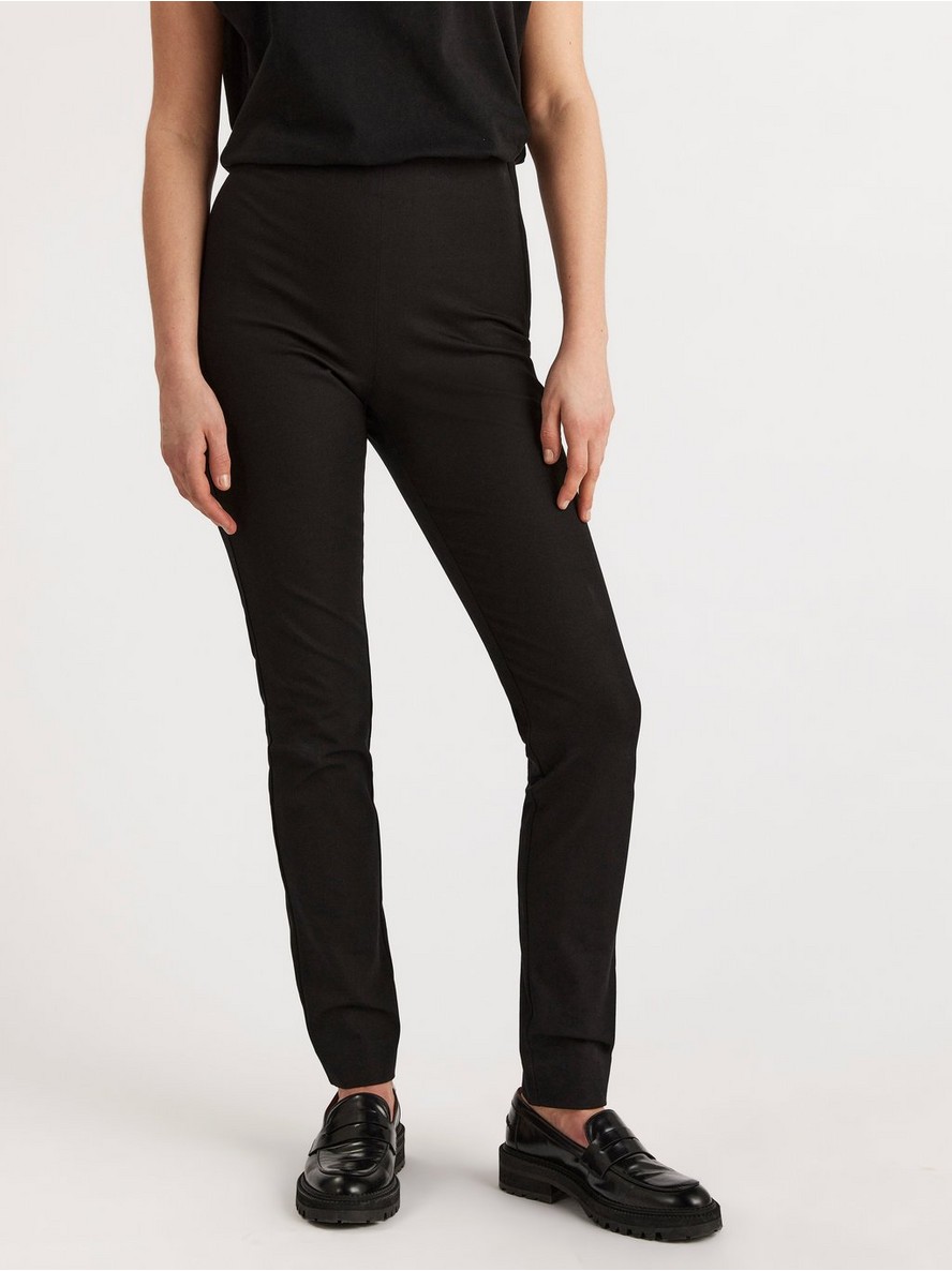 JONNA Slim high-waist trousers Black