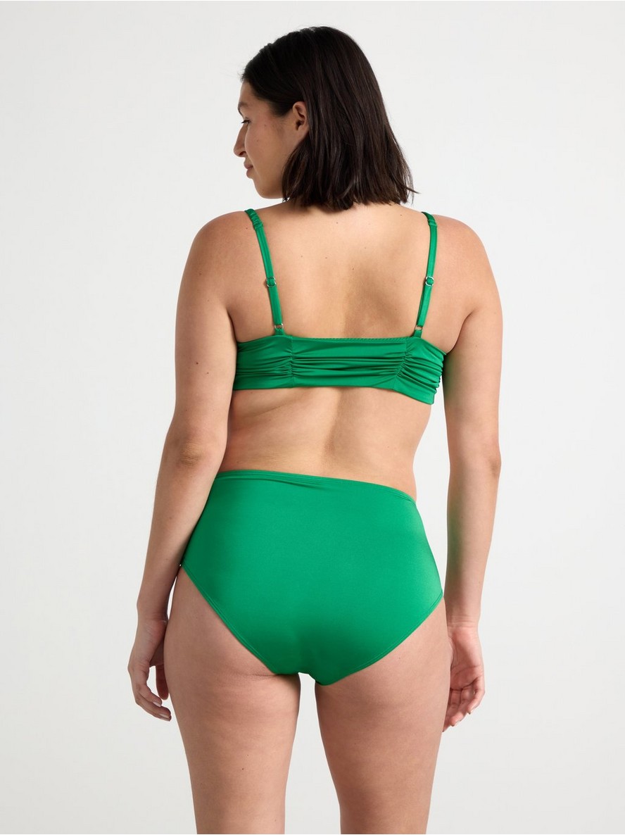 Shaping Bikini bottom with high waist Green